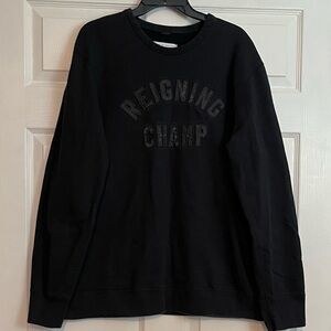 Reigning Champ Logo Crewneck Sweatshirt Men’s XL Cotton - Black